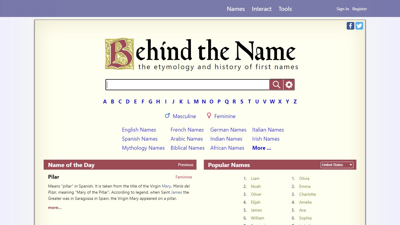 The Meaning and History of First Names - Behind the Name