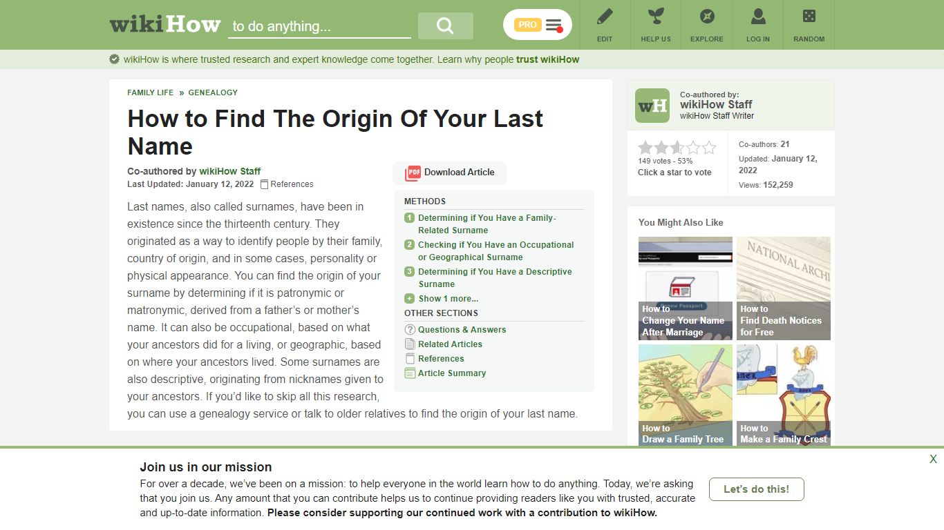 4 Ways to Find The Origin Of Your Last Name - wikiHow